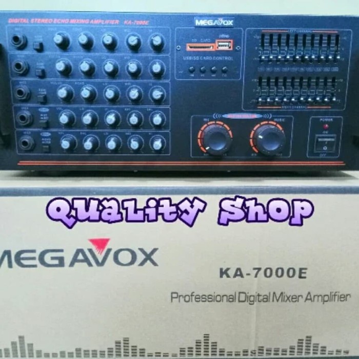 Sale Power Mixer 5 Channel Megavox Ka-7000 Equalizer Usb Sd Effect Vocal