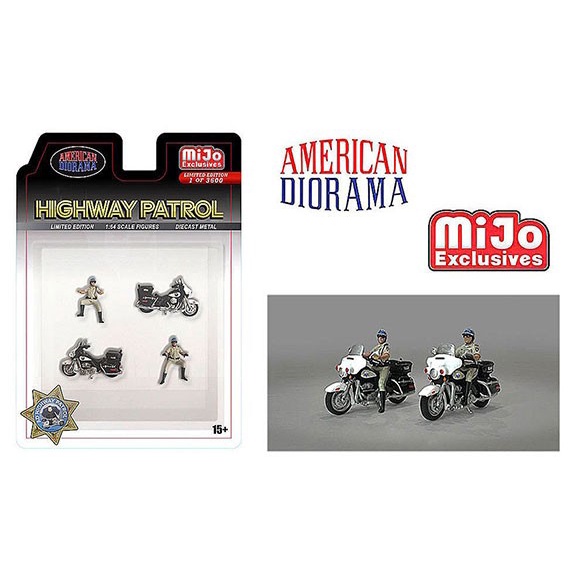 Sale Terbatas American Diorama Figure Set - Highway Patrol Motorcyles - Mijo Aman