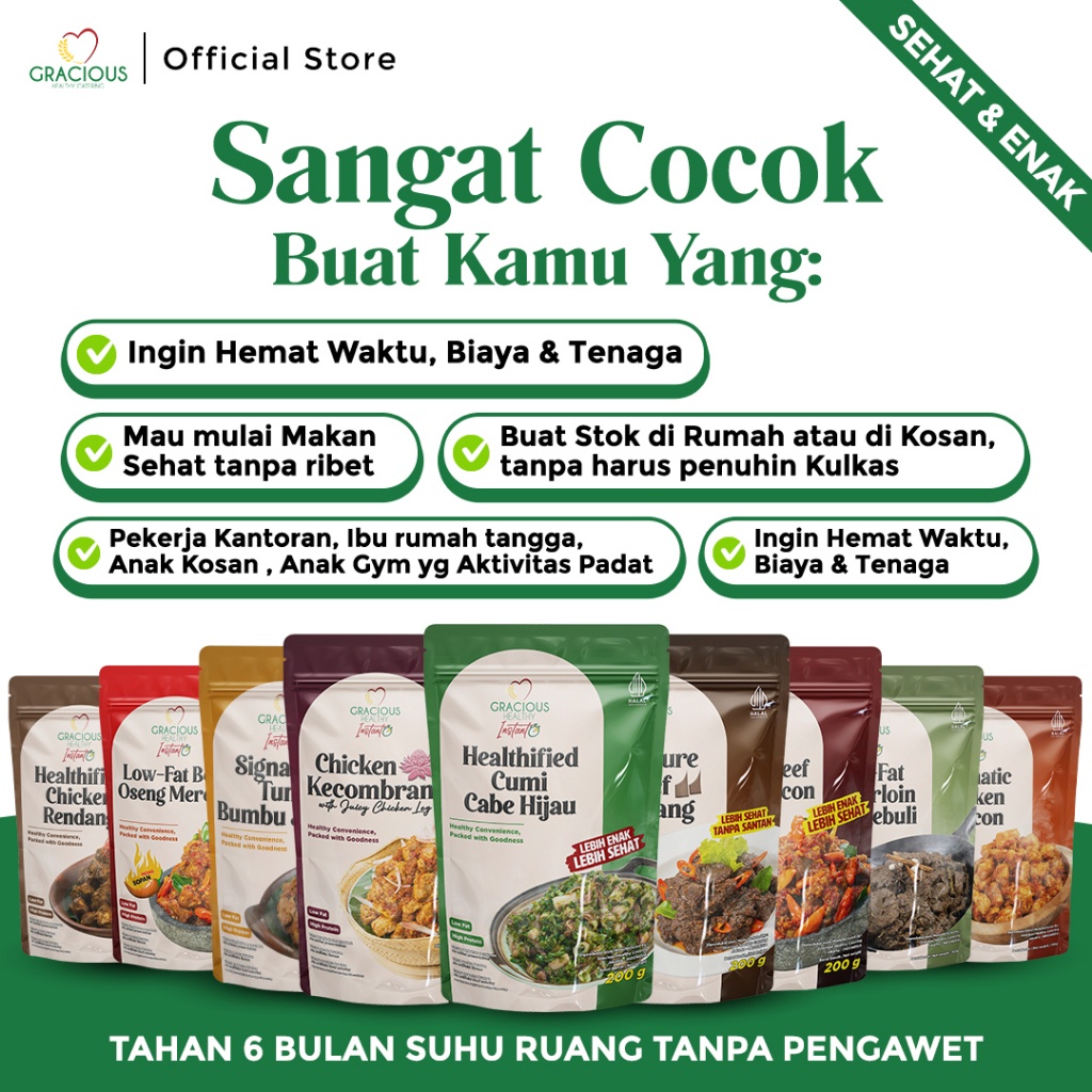 

Gracious Combo 3 Lauk Ayam Sehat Chicken Mercon + Chicken Kecombrang + Chicken Blackpepper