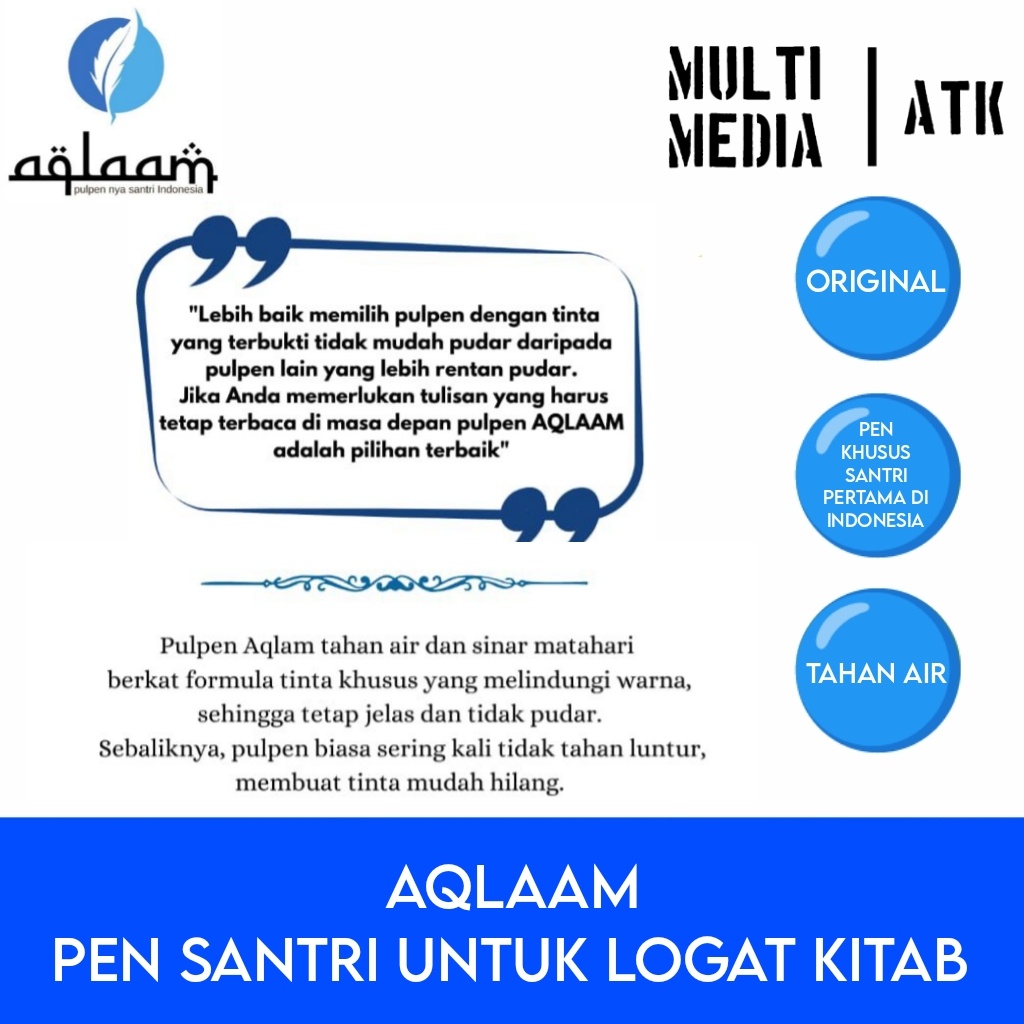 

IK! AQLAAM Pen Santri untuk Logat Kitab / Pena / Qalam / Pulpen