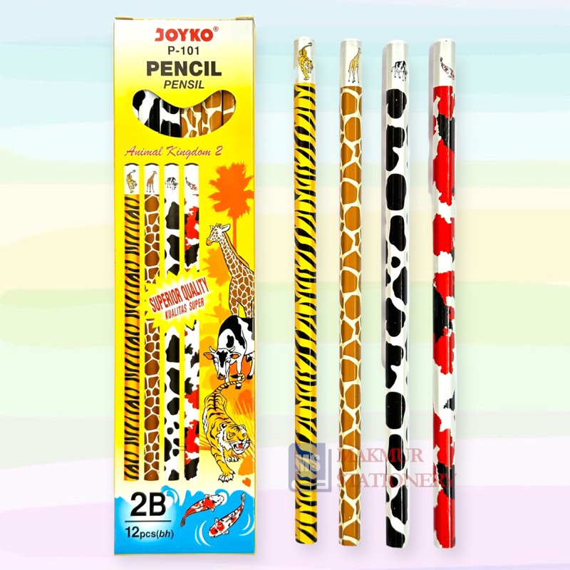 

IK! Pensil 2B Joyko P-101 Motif Animal (12 Pcs)