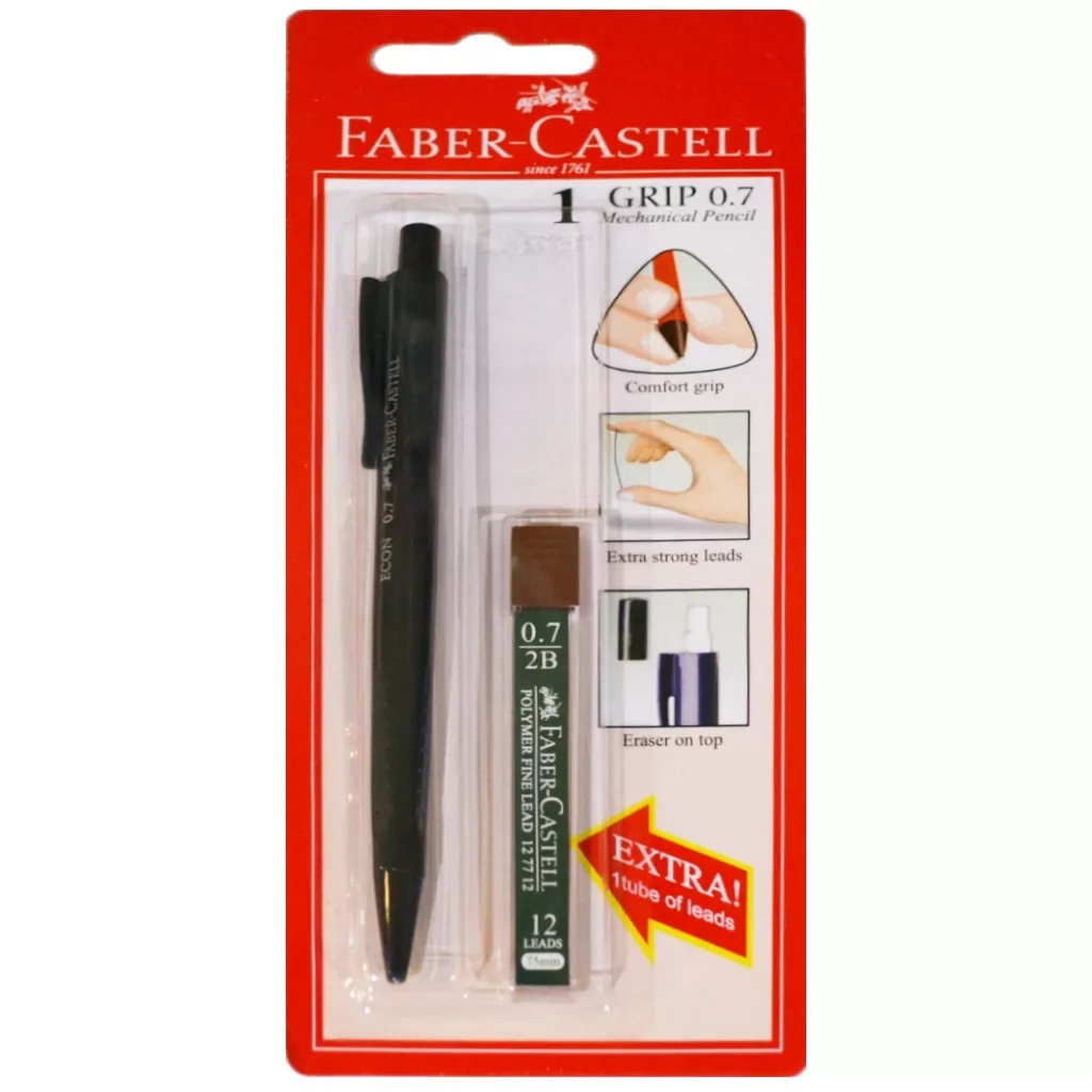 

IK! FABER-CASTELL MECHANICAL PENCIL 0.7 OPAQUE BLISTER / PENSIL MEKANIK + REFILL