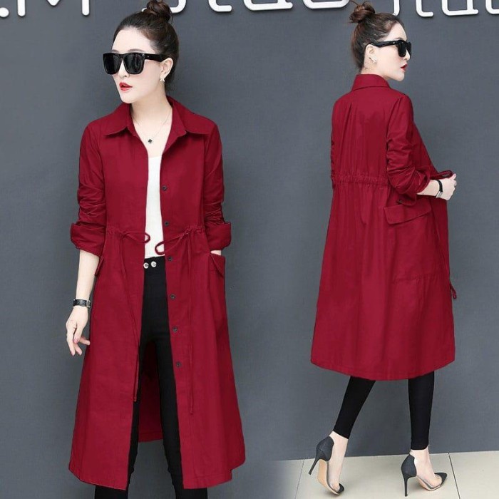 Diskon Long Cardy Yolla Fis / Cardigan Wanita Casual Ala Korea Model Terbaru Akl68