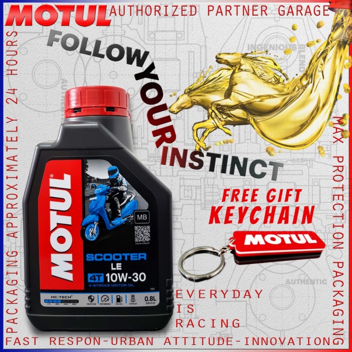 JAYAmart- Oli Motor Matic HONDA import MOTUL Scooter LE 10w30 800mL