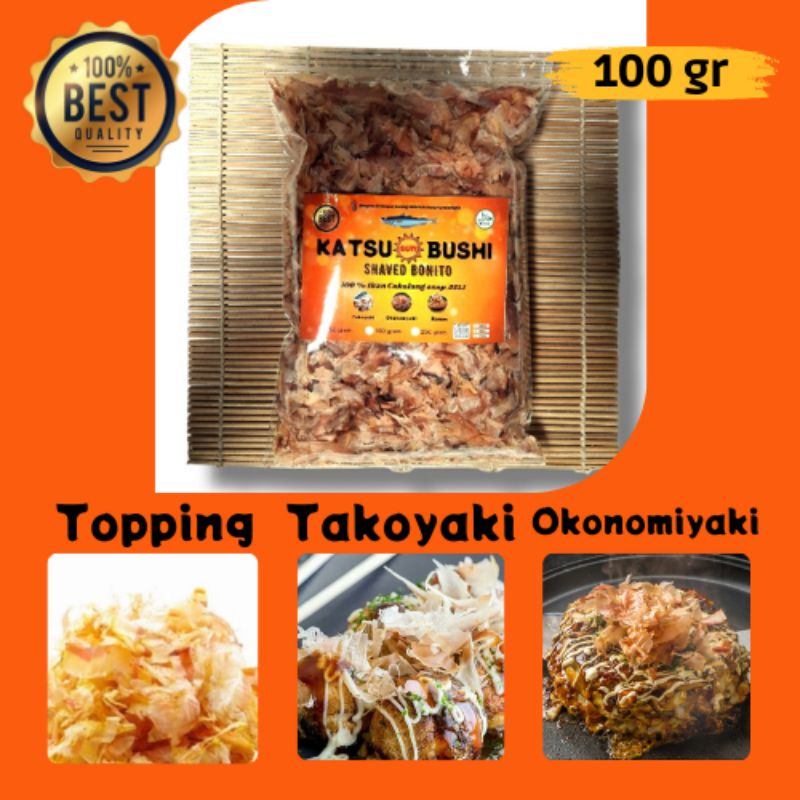 

AQS Katsuobushi Premium 250 gram Halal Jual katsuobushi Bonito flakes Taburan takoyaki Katsuobushi