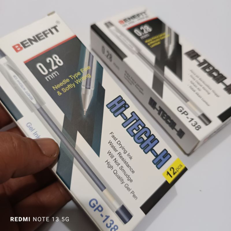 

1 Pak Pulpen Hitech 0,28mm Benefit(Isi 12 Pcs) / Pulpen Hii-Tech