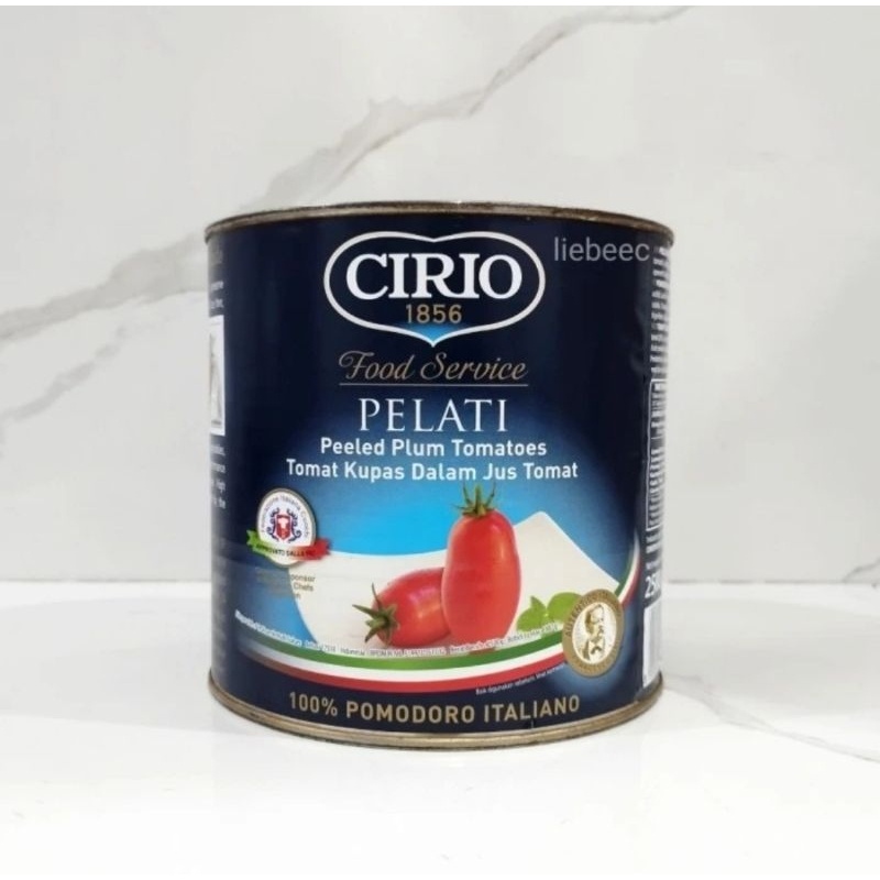 

Cirio Tomato Peeled 2.5kg Pelati Tomat Kupas Dalam Jus Tomat 2,5 kg / 2500 g / 2500 gr