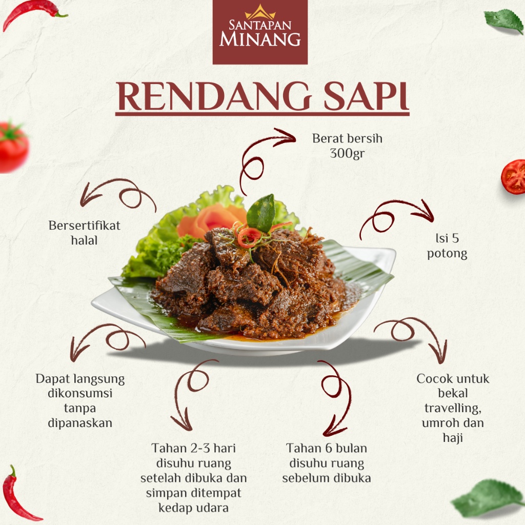 

Paket Padang Rendang Sapi & Paru Goreng Santapan Minang