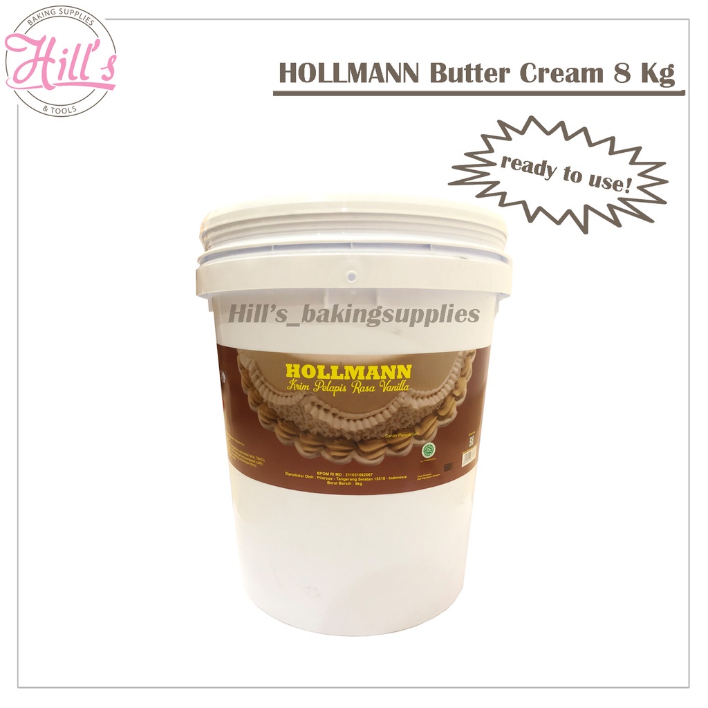 

( EMBER ) BUTTER CREAM HOLLMANN 8 kg - SIAP PAKAI / VANILAPUTIH HOLMAN BUTTERCREAM / HOLLMAN BUTER