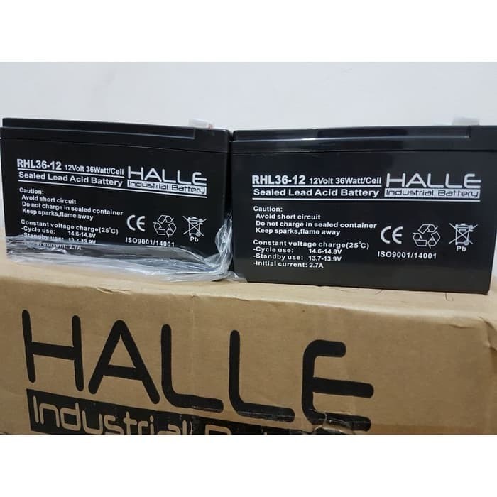Baterai Halle VRLA 12V 36watt / Aki Halle 12v 36watt cel/ Aki surabaya