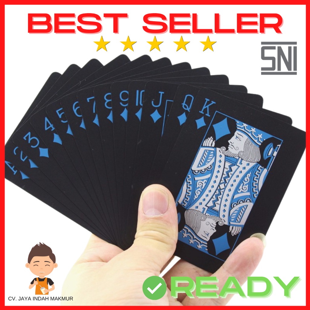 IK Kartu Remi Waterproof Kartu Poker Premium Kartu Remi Plastik Anti Air Kartu Remi Mika Kartu