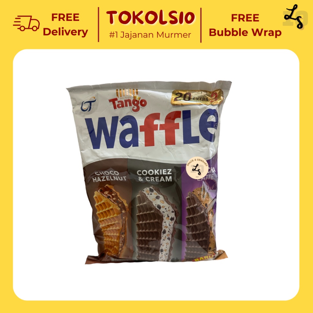 HJ Tango Waffle 2000 Choco Hazelnut/Cookies & Cream Isi 12x25gr/Tango Waffle 3in1 Rasa Campur