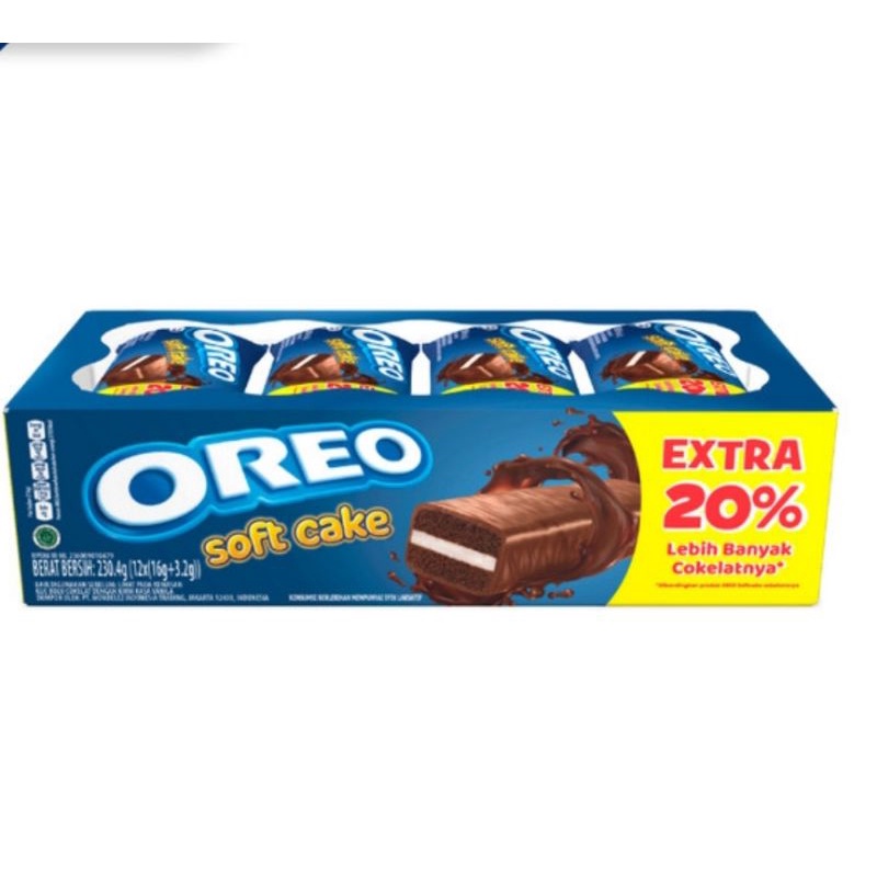 

HJ OREO SoftCake - Bolu lembut Rasa OREO - 1 boks isi 12 bolu lezat oreo