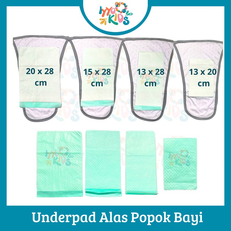 New Iyyo Kids Pp21 Underpad Baby Pas Seukuran Popok Isi 20 Pcs / Inset Popok Underpad Bayi Baru