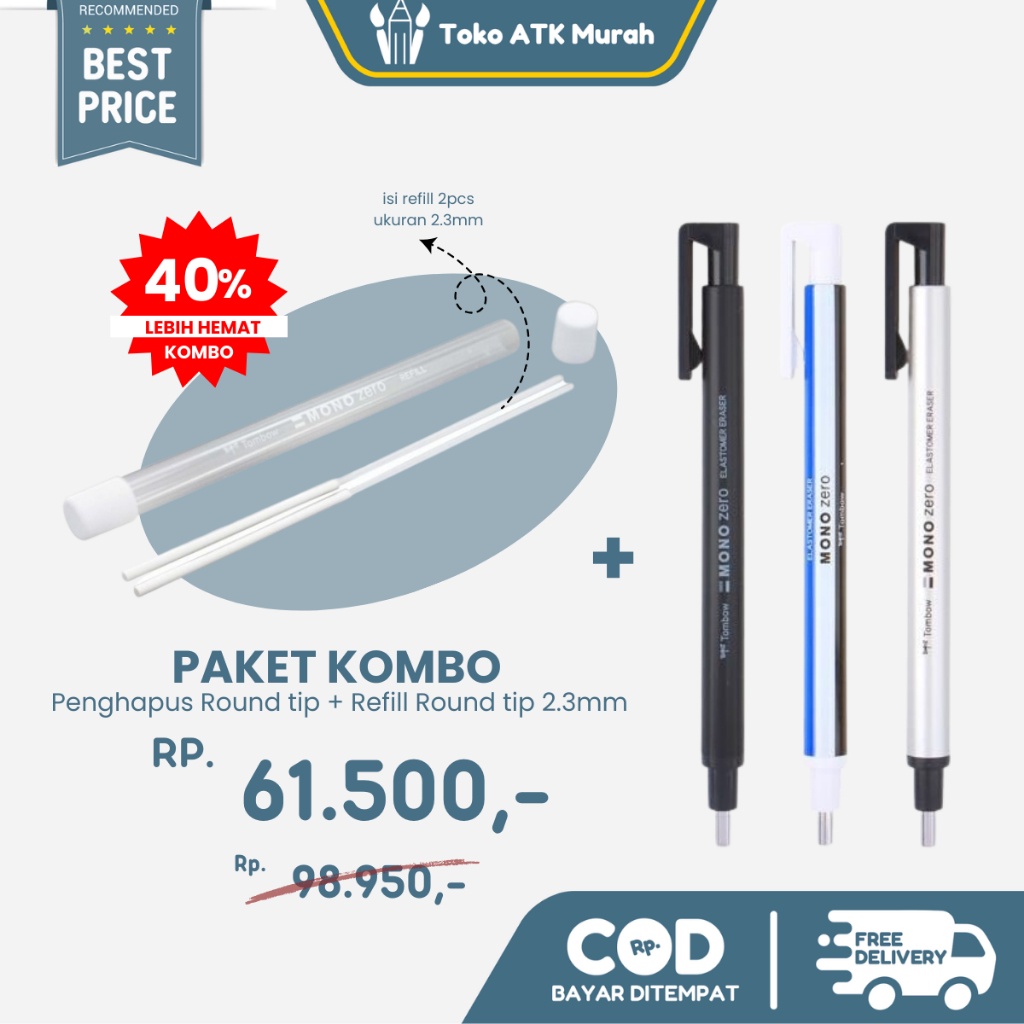 

Tombow Mono Zero Eraser Pen - Round Tip Penghapus Sketsa