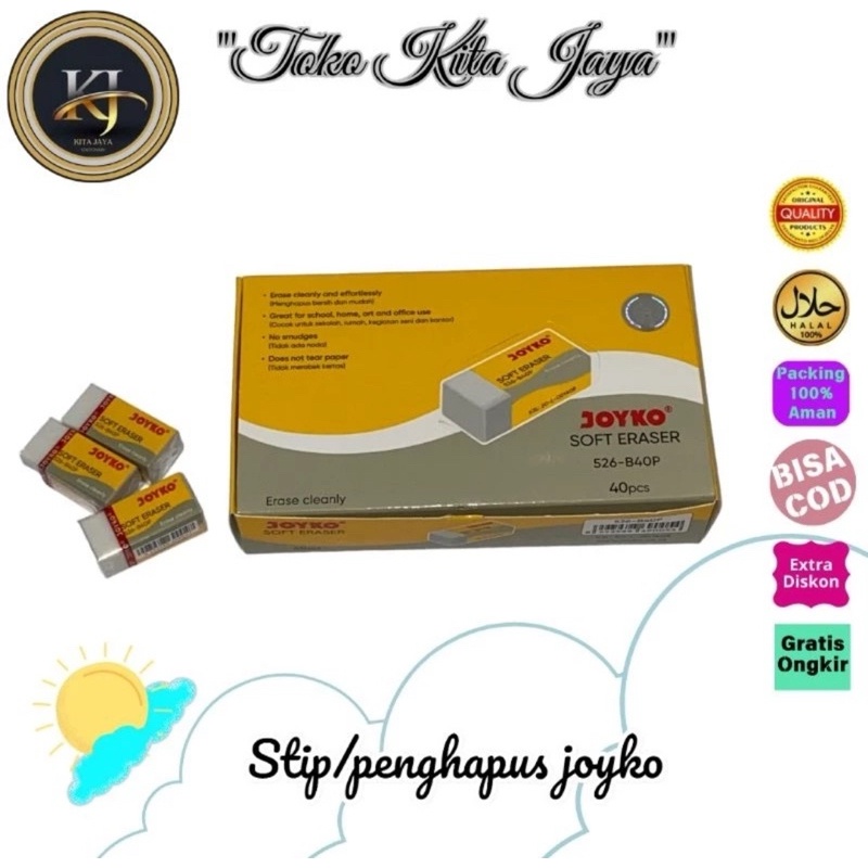 

Stip Joyko Kecil Putih Hitam 40 Pcs