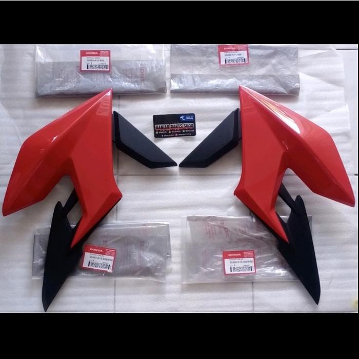 ready stok shroud cb150r led v2 merah sayap tangki cb150r led v2 merah original ahm original