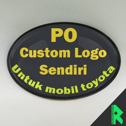 Custom Emblem Mobil Toyota Logo atau gambar Sendiri sesuai permintaan
