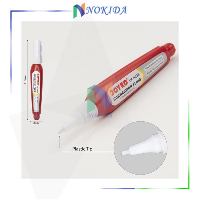 

Nokida Correction Fluid Joyko CF-P235 [1 Box] / Tipe X Bolpen / Tip Ex Cair / Tip X Pena 1 Pak Joyko