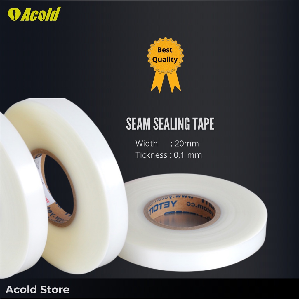 

Seam Seal Tape Waterproof Pita Penutup Jahitan Pada Tenda Lem Jas hujan Raincoat Isolasi flysheet