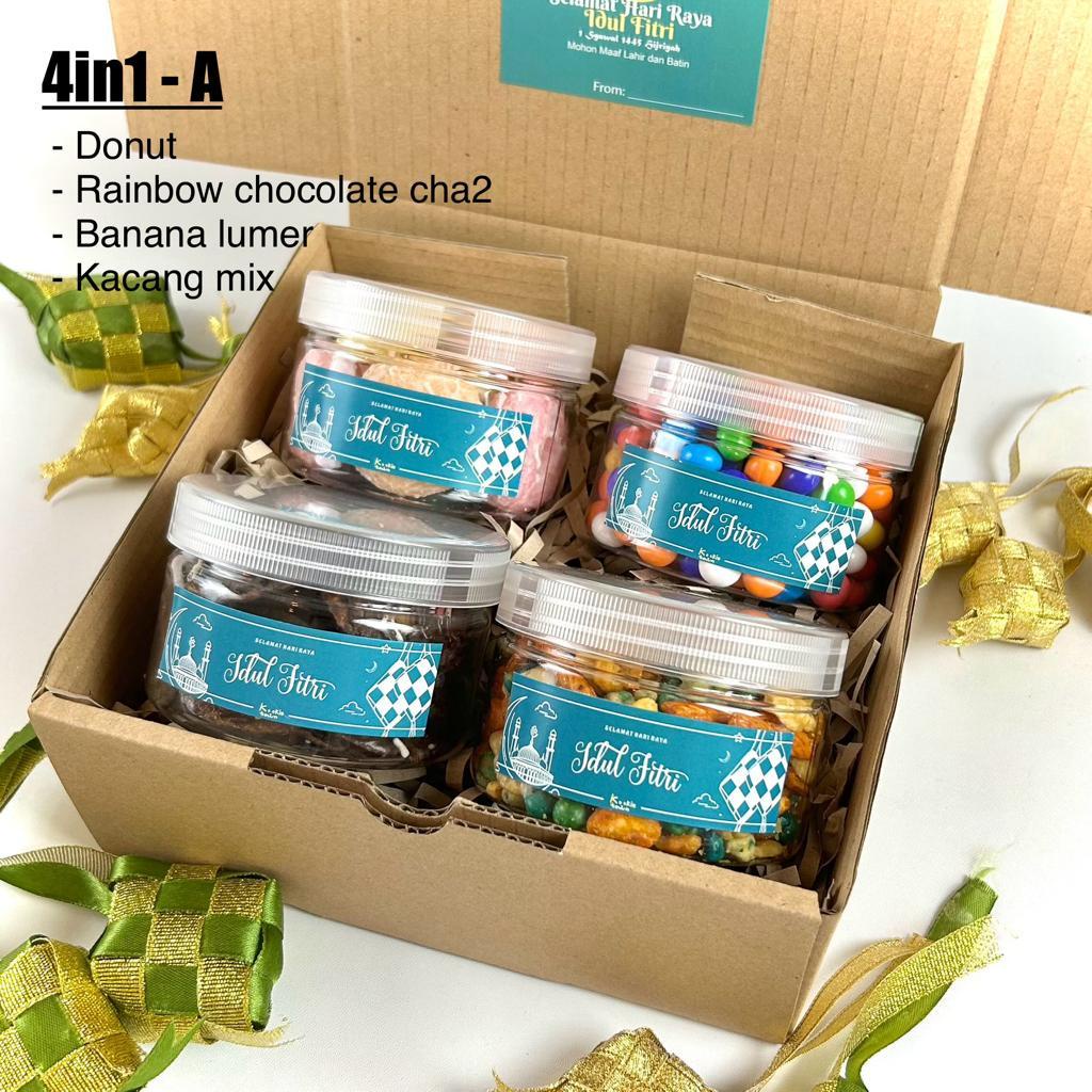 

HJ Hampers Lebaran / Hampers Kue Kering / Gift box makanan / Parcel lengkap Idul Fitri / Paket Kue