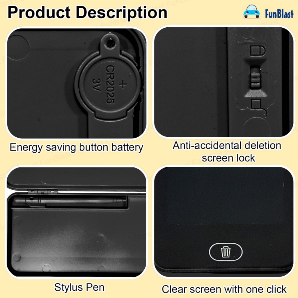 

Kotak Tempat Pensil LCD Mainan Edukasi Anak 2 In 1 Papan Coret Digital / Pencil Case Magic Screen
