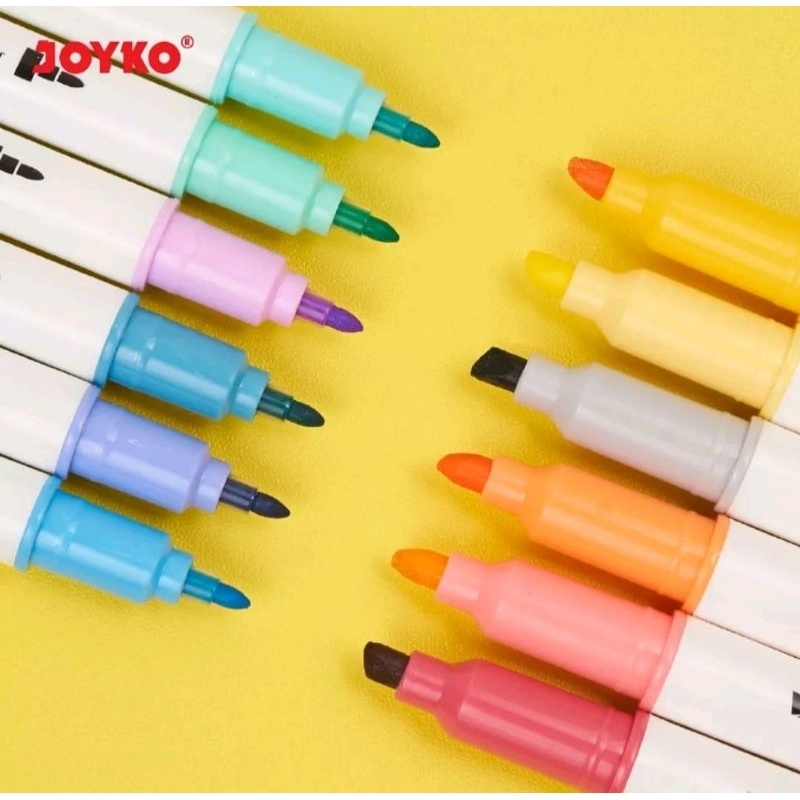 

Highlighter Penanda Warna Pastel Joyko HL-55 ( 1 Set / 12 Warna )