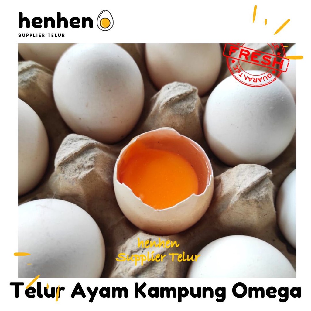 

TELUR AYAM KAMPUNG OMEGA 1 PACK (15 BUTIR) SUPPLIER TELUR HEN-HEN