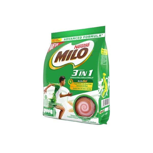 Tebaru MILO 3 IN 1 POUCH 1 KG - SUSU Berkualitas