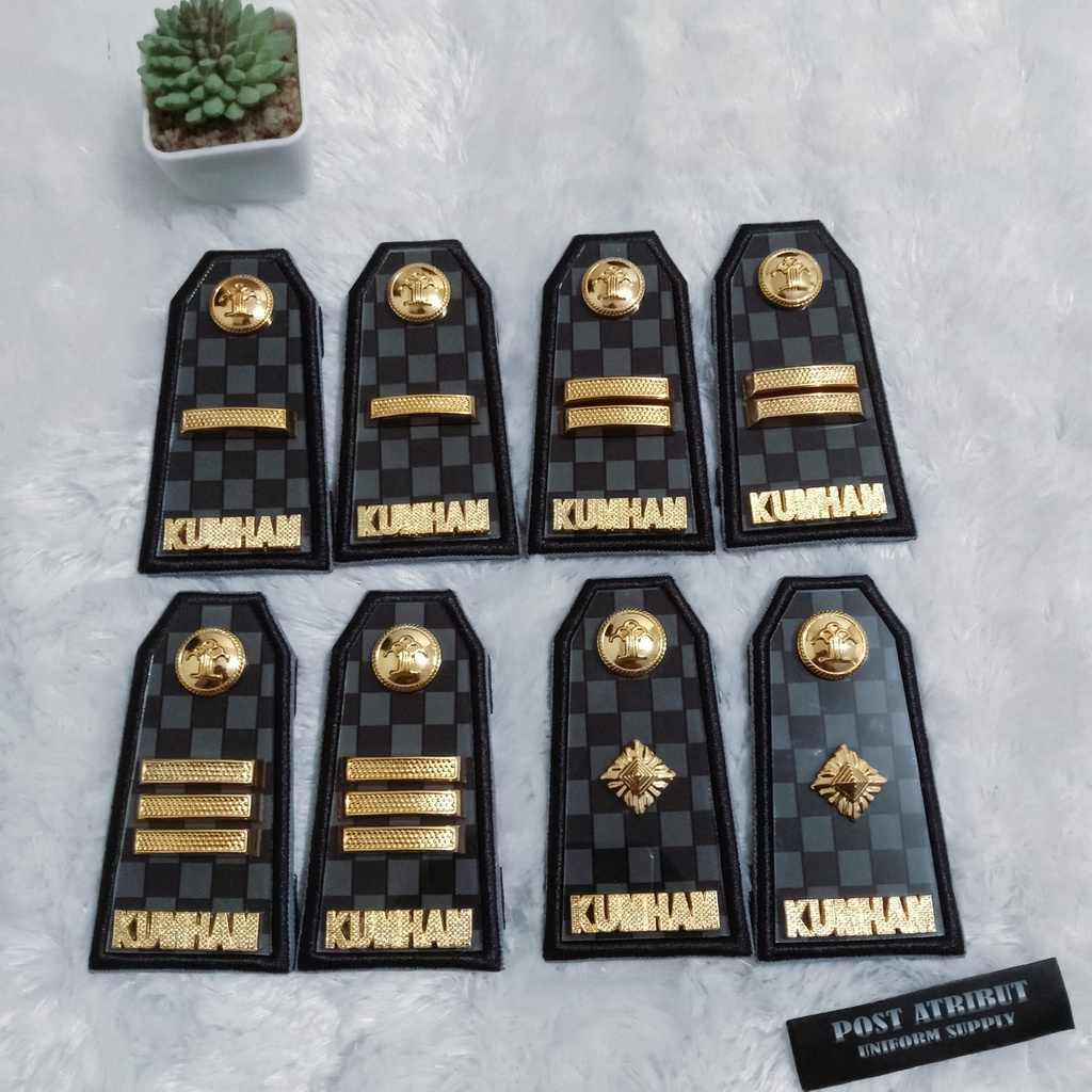 ACCMT- Pangkat PDU KUMHAM Golongan 3A-3D PDU Logam akrilik Terbaru / Pangkat KUMHAM TERBARU /