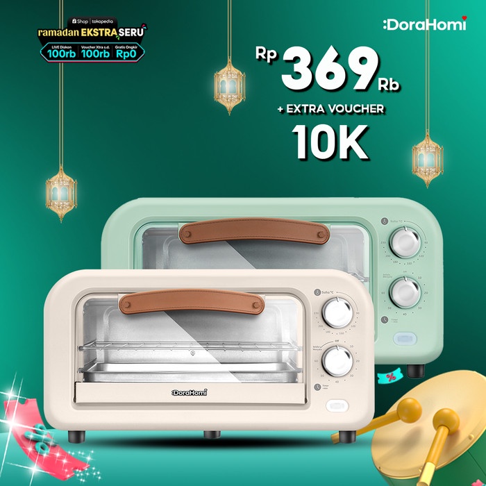 Oven Listrik Low Watt Electric Open Kue alat panggang 12Liter 800 Watt