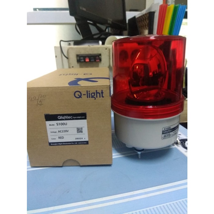 Qlight Warning Light S100U-220V QLight Green/RED - Merah