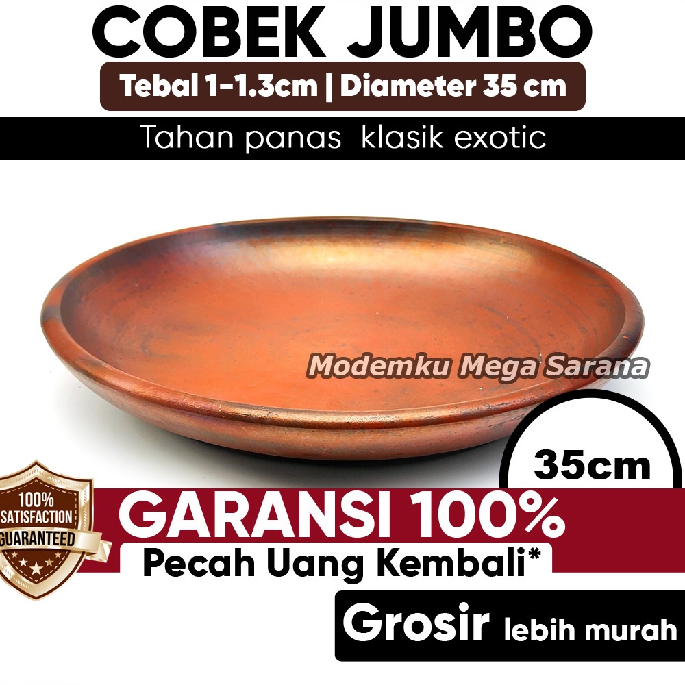 Promo Cobek Jumbo Besar Tanah Liat Layah Cobek Bakar Sambal Gami Piring Saji Besar Gerabah -