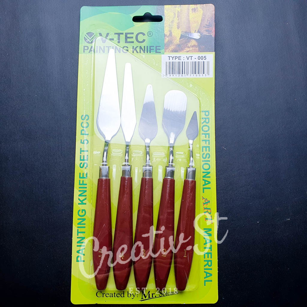 

V-TEC Painting Knife Paint Knife Pisau Palet Set Isi 5 Vt-005