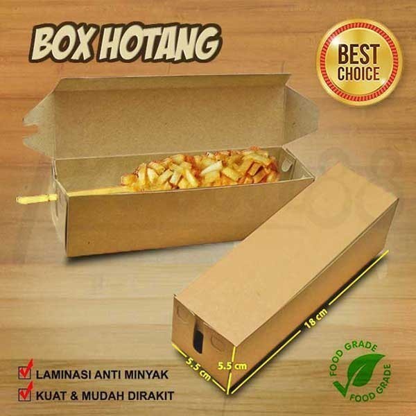 (Good) Kotak HOTANG - Box HOTANG - Dus HOTANG KRAFT COKLAT -HOT&FRESH