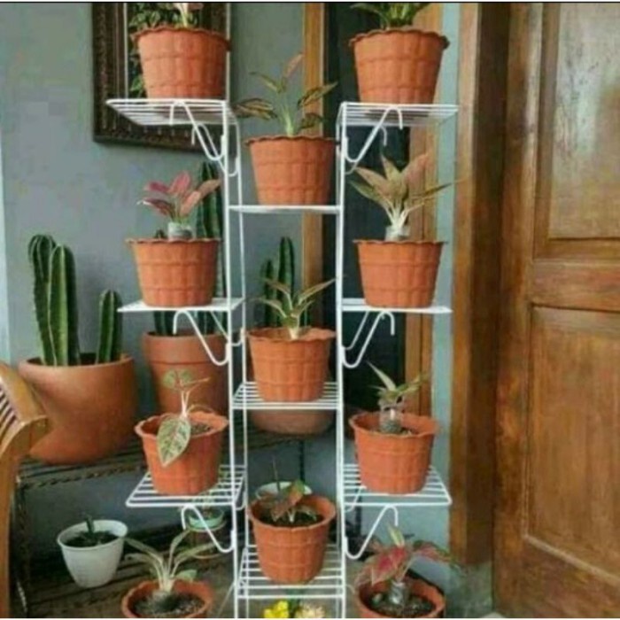 JTTOP RAK BUNGA SHAP 12 CANTIK DARI BESI BETON 8 SNI