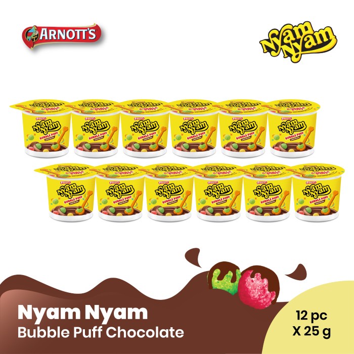 

Nyam - Nyam Bubble Puff Chocolate PACK - 12 Pcs