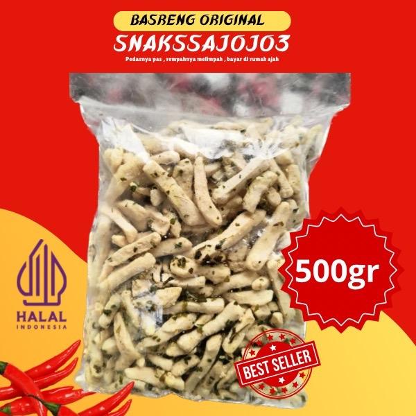 

Basreng Sajojo original daun jeruk 500grm asin gurih kriuk Snacks & Food Camilan Cemilan Pedas