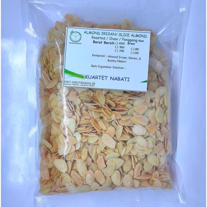 

500gr Roasted Slice Almond - Almond Irisan Rasa ASIN - Oven - Panggang - Matang - Vegan
