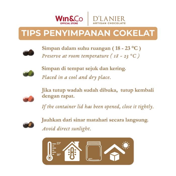 

D'Lanier Dark Chocolate 82% with sweetened from Stevia - 80gr