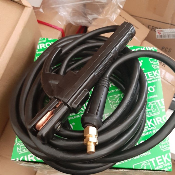 (Good) kabel las set 10 meter plus stang las kabel mesin las listrik