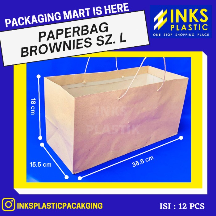 

pernakpernik- PAPER BAG BROWNIES SIZE L ( ISI 12 )