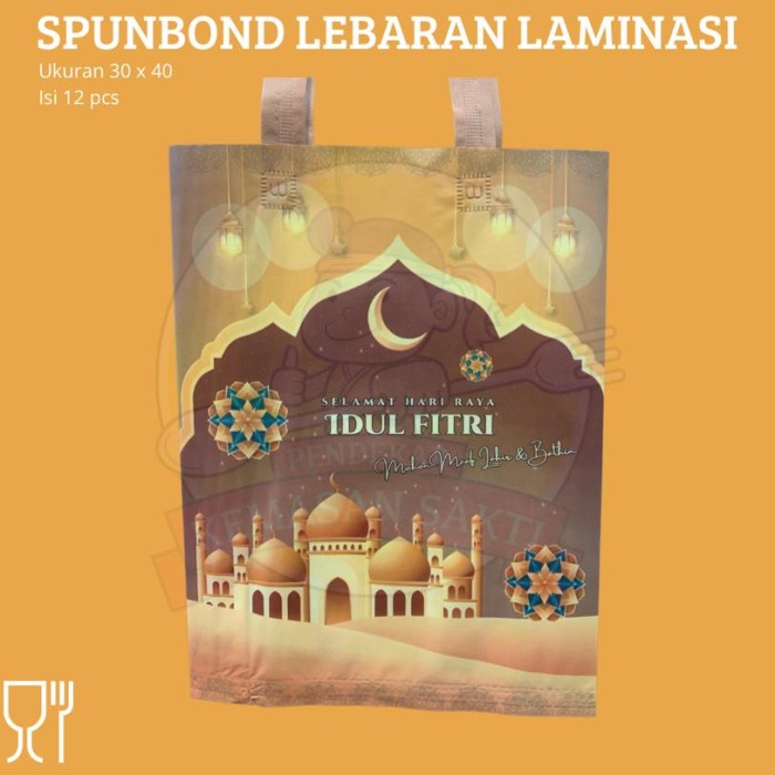 

pernakpernik- HLS Goodie Bag/Tas Kain Spunbond Handle edisi Lebaran(ukuran 30x40x10)