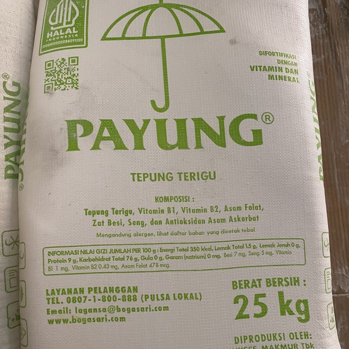 

Terigu payung bogasari isi 25 kg