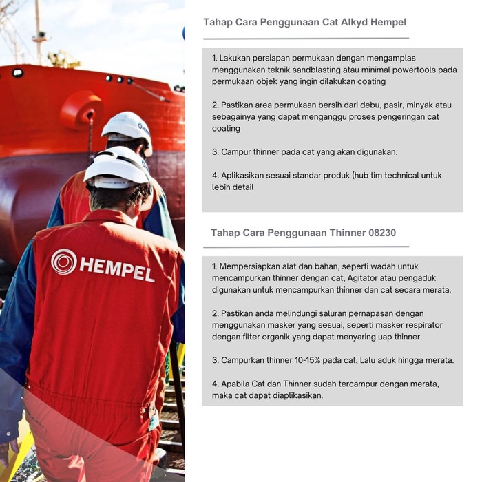 Agen Bangunan - Cat Topcoat Kapal Hempel Marine Alkyd Toopcoat Hempalin Enamel 52140