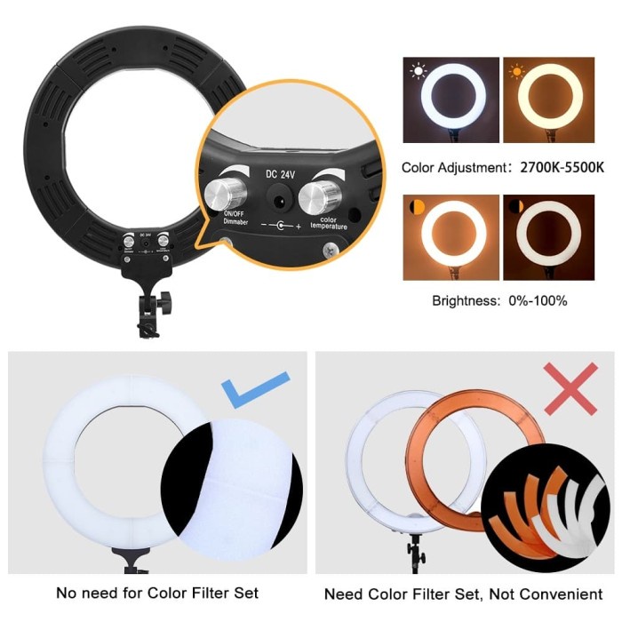 Ring Light Rl12 Led 12Inch Ringlight Lighting Make Up Lampu Ringlite