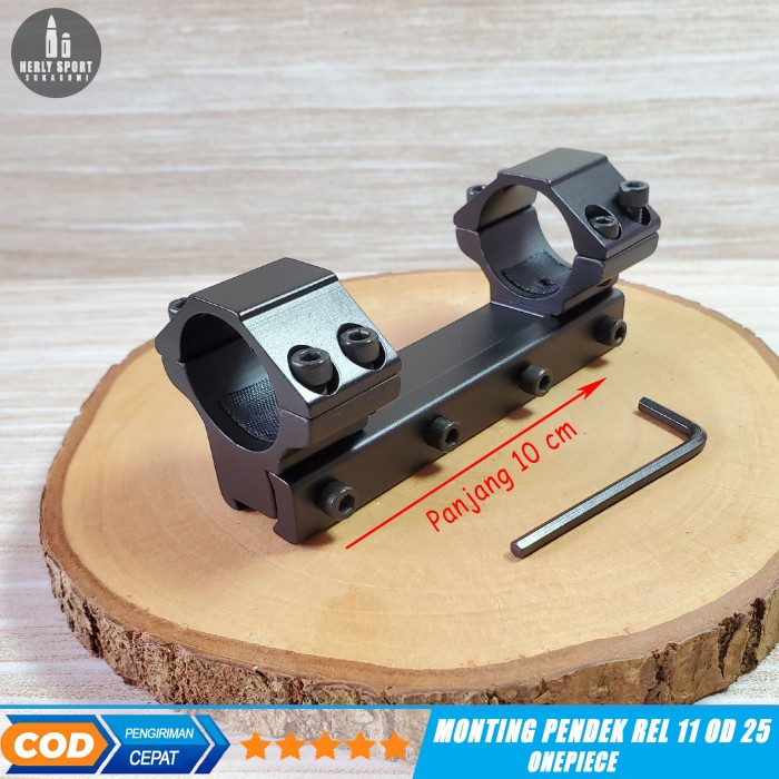 JUAL Monting Teleskop Onepiece Pendek Rel 11 OD 25 Monting Double Baut