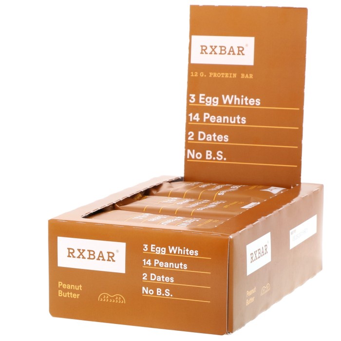 ..... Rxbar Protein Bar Peanut Butter 12 Bars X 52G
