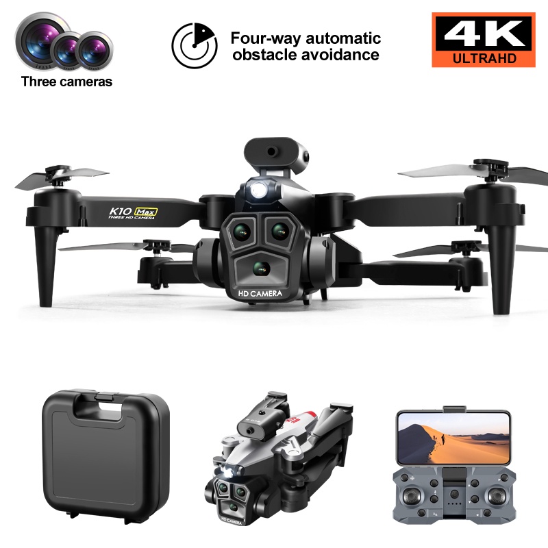 K10 Max/E88 Drone 4K Optical Flow Positioning High-Definition Three Camera Professional Aerial