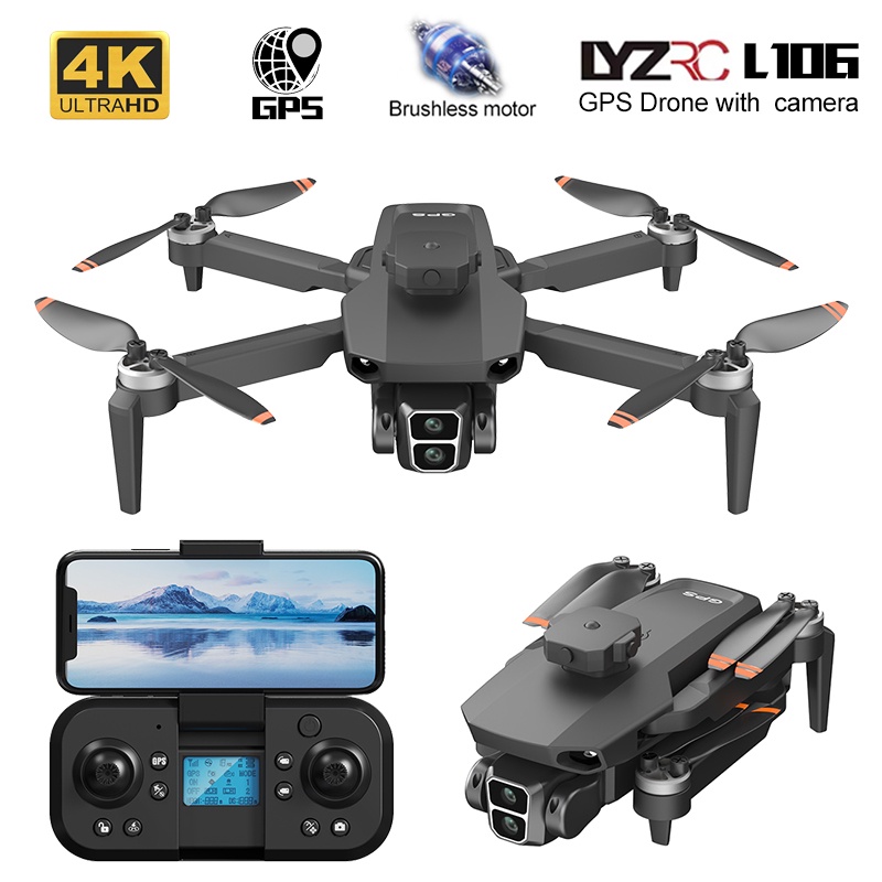 L106 Gps Drone 4K Hd Dual Camera Brushless Motor 2.4G Remote Control Quadcopter Optical Flow